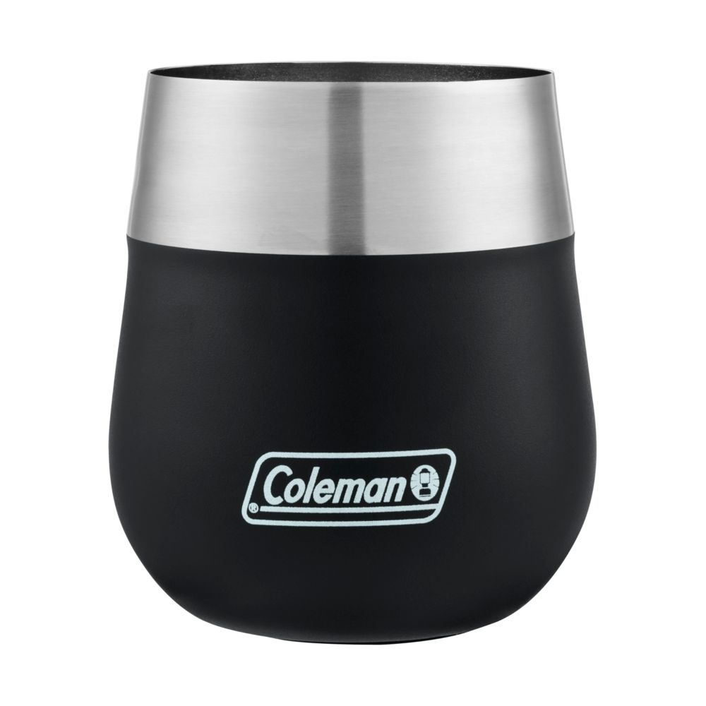 Claret Insulated Stainless Steel Wine Glass, Black Coleman