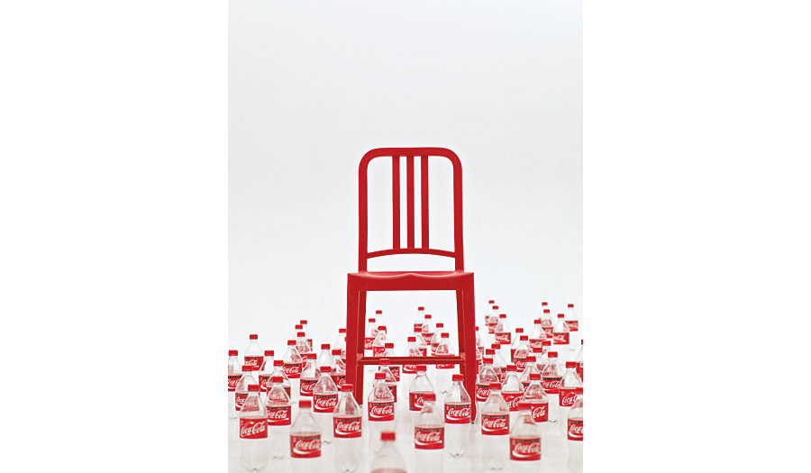 Emeco 111 Navy Chair Dining Coca Cola Red Modern DWR Design Within Reach