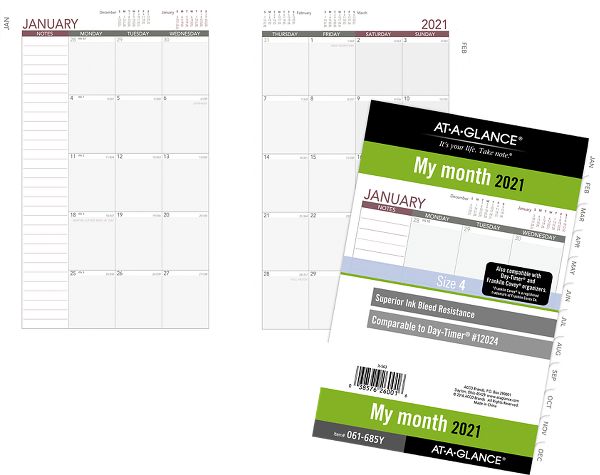 Nature Monthly Planner Refill Size 4 | 061-685 | AT-A-GLANCE Day Runner