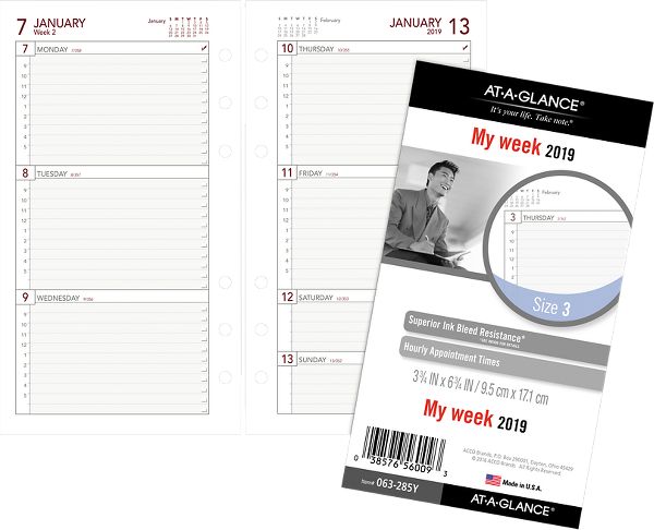Weekly Planner Refill Size 3 063285Y ATAGLANCE Day Runner