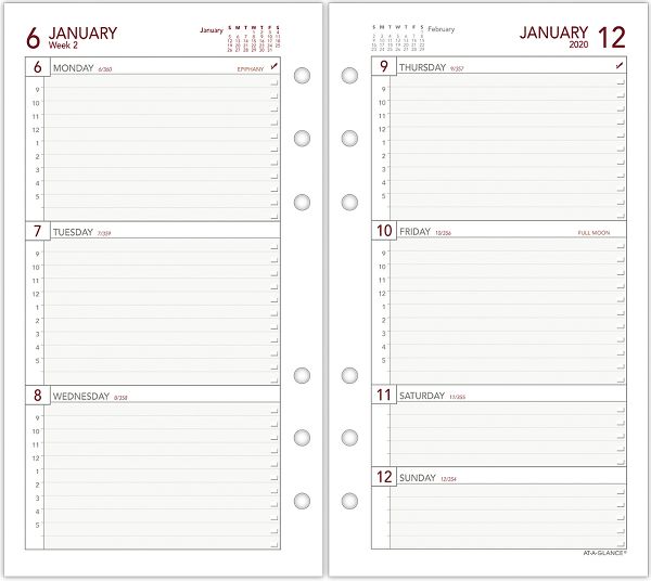 Weekly Planner Refill | 063-285Y | AT-A-GLANCE Day Runner