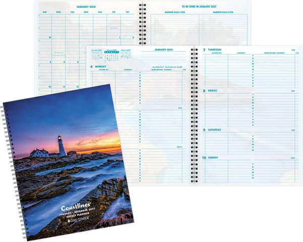 Coastlines 2 Page Per Week Planner Refill Notebook Size 13172 Day Timer