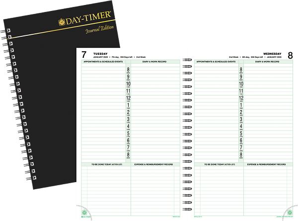 Day Timer 1 Page Per Day Planner Refill Journal Size