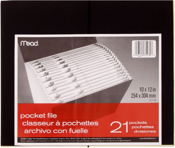 Mead 21-Pocket All-Purpose Letter File - Folders