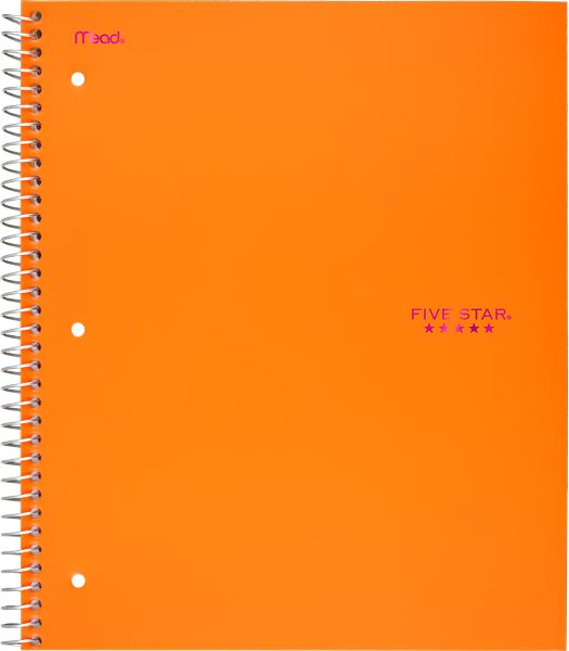 Trend Wirebound Wide Ruled Notebook 3 Subject, 05244C By Five Star