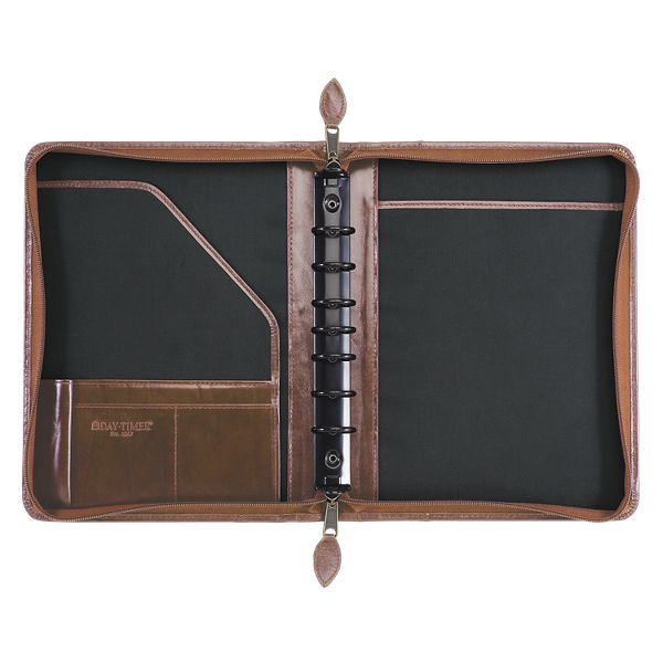 Day-Timer® 2015 2-Page-Per-Day Western Coach Leather Planner Set Desk ...