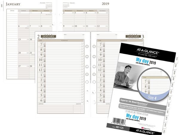 1-Page-Per-Day Planner Refill Size 4 | 481-125 | AT-A-GLANCE Day Runner