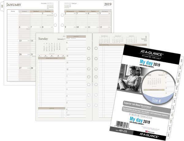 2PagesPerDay Planner Refill Size 4 481225 ATAGLANCE Day Runner