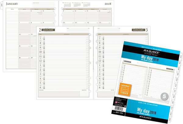 1-Page-Per-Day Planner Refill Size 5 | 491-125 | AT-A-GLANCE Day Runner
