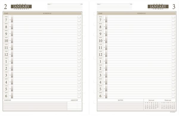 1-Page-Per-Day Planner Refill Size 5 | 491-125 | AT-A-GLANCE Day Runner