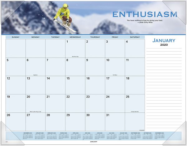 Motivational Panoramic Monthly Desk Pad 89801 At A Glance