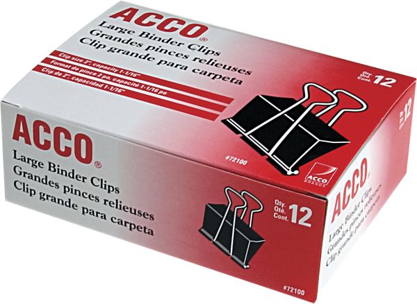 Acco Binder Clips Large - Staples & Clips