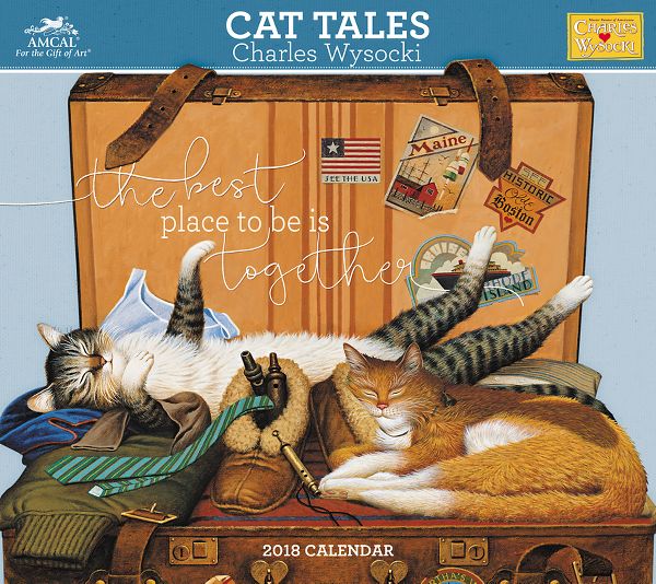 Charles-Wysocki--Cat-Tales-Wall-Calendar-2019