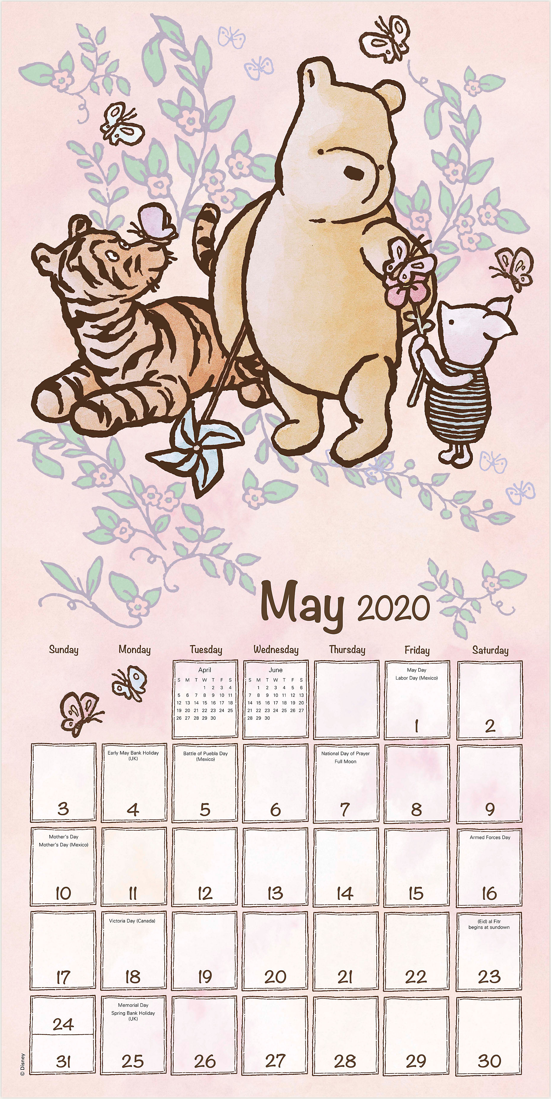 Disney Winnie The Pooh 12x12 Monthly Wall Calendar Ddd152 Mead