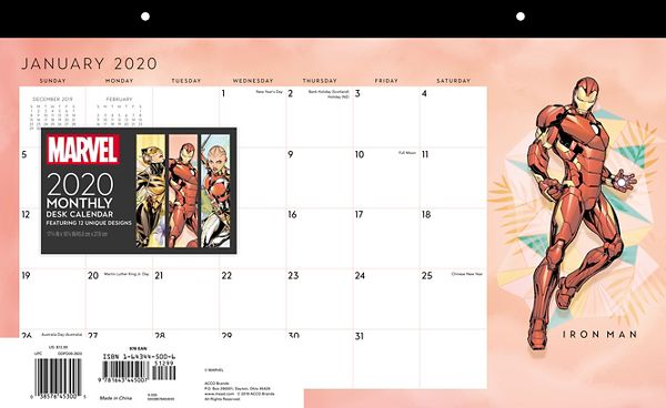 Marvel Monthly Desk Pad Calendar Ddpd09 Mead