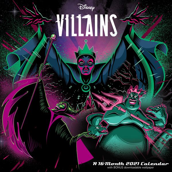 disney villains calendar 2021 Disney Villains 12x12 Monthly Wall Calendar Ddw135 Mead disney villains calendar 2021