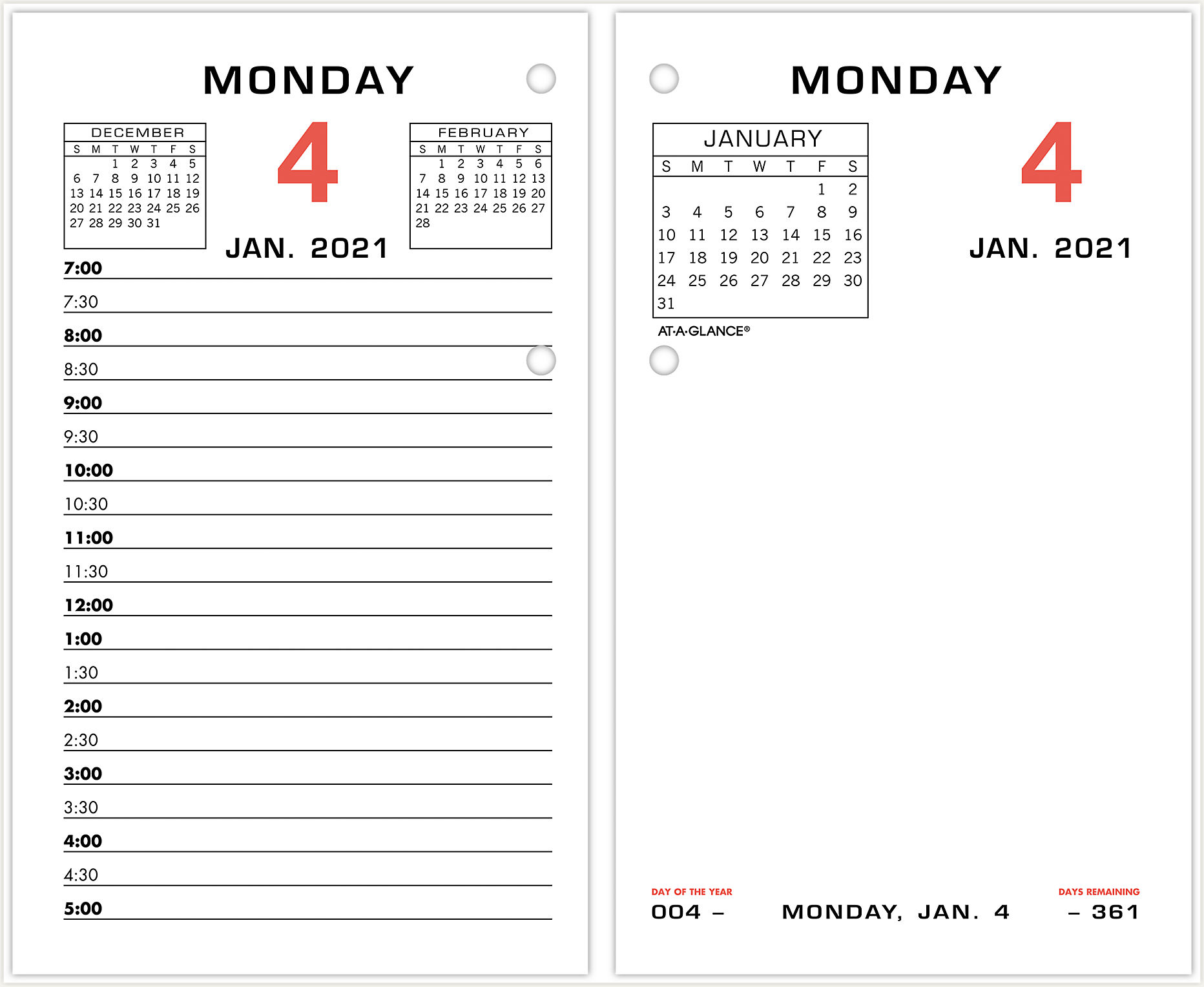 at a glancce calendar 2021 refills 2021 Daily Desk Calendar Refill By At A Glance 3 1 2 X 6 Loose Leaf E0175021 Desk Calendar Refills at a glancce calendar 2021 refills