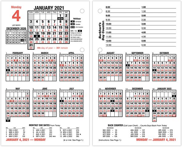 Burkharts Day Counter Desk Calendar Refill E712 At A Glance