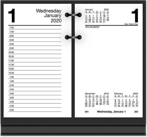 Daily Loose Leaf Desk Calendar Refill E717 At A Glance