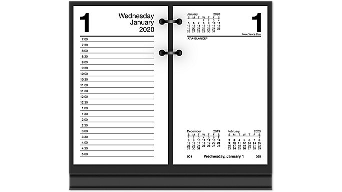 Daily Loose Leaf Desk Calendar Refill E717 At A Glance
