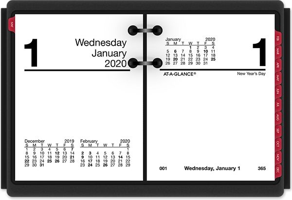 Compact Daily Desk Calendar Refill E919 At A Glance