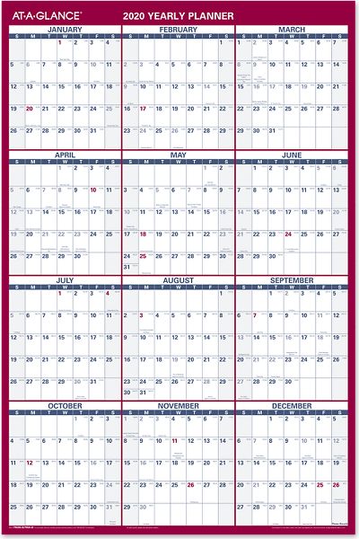 2 Sided Erasable Wall Calendar PM26B