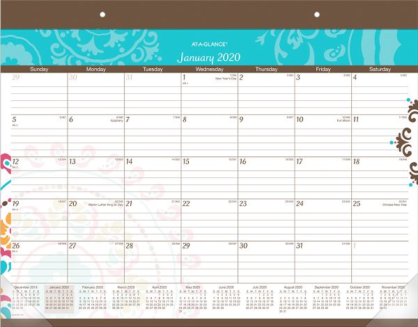 Suzani Monthly Desk Pad Calendar Sk17 704 At A Glance