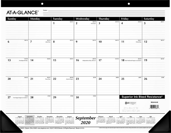 Academic Monthly Desk Pad Calendar Sk2416 At A Glance