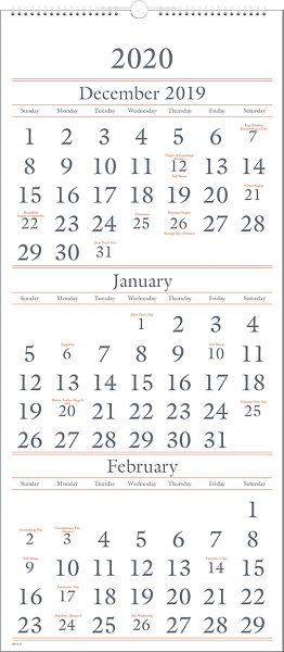 3-Month Vertical Wall Calendar | SW115 | AT-A-GLANCE