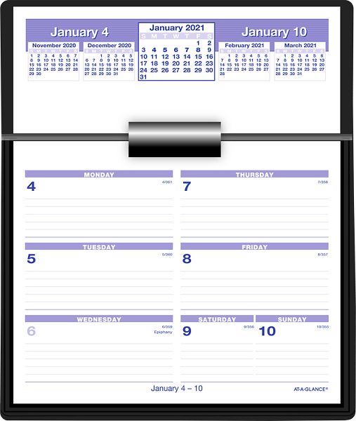 Flip A Week Desk Calendar And Base Sw700x At A Glance