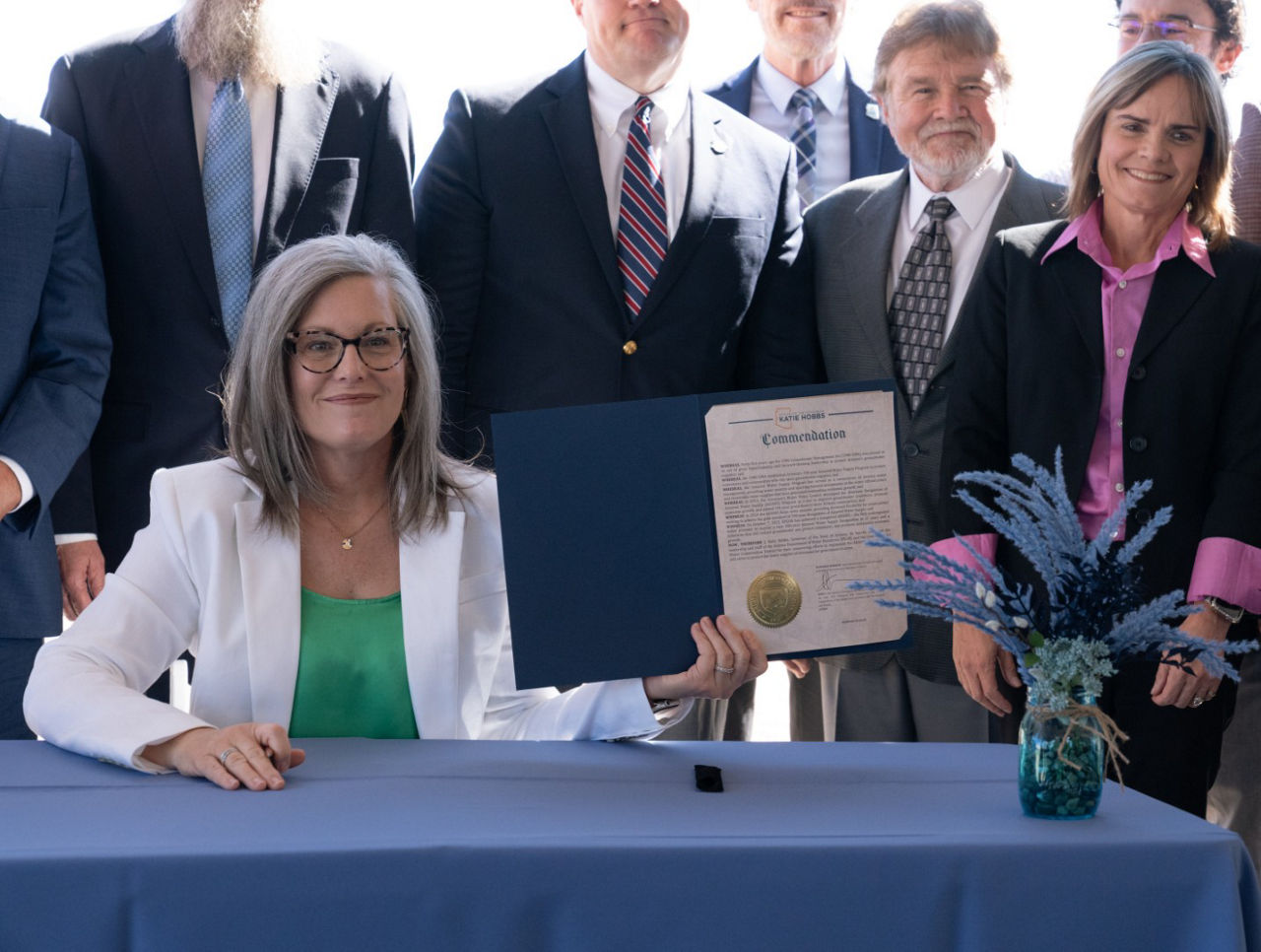 Arizona Governor Katie Hobbs acknowledges EPCOR's achievement with the first-ever Alternative Designation of Assured Water Supply (ADAWS) by the Arizona Department of Water Resources (ADWR). 