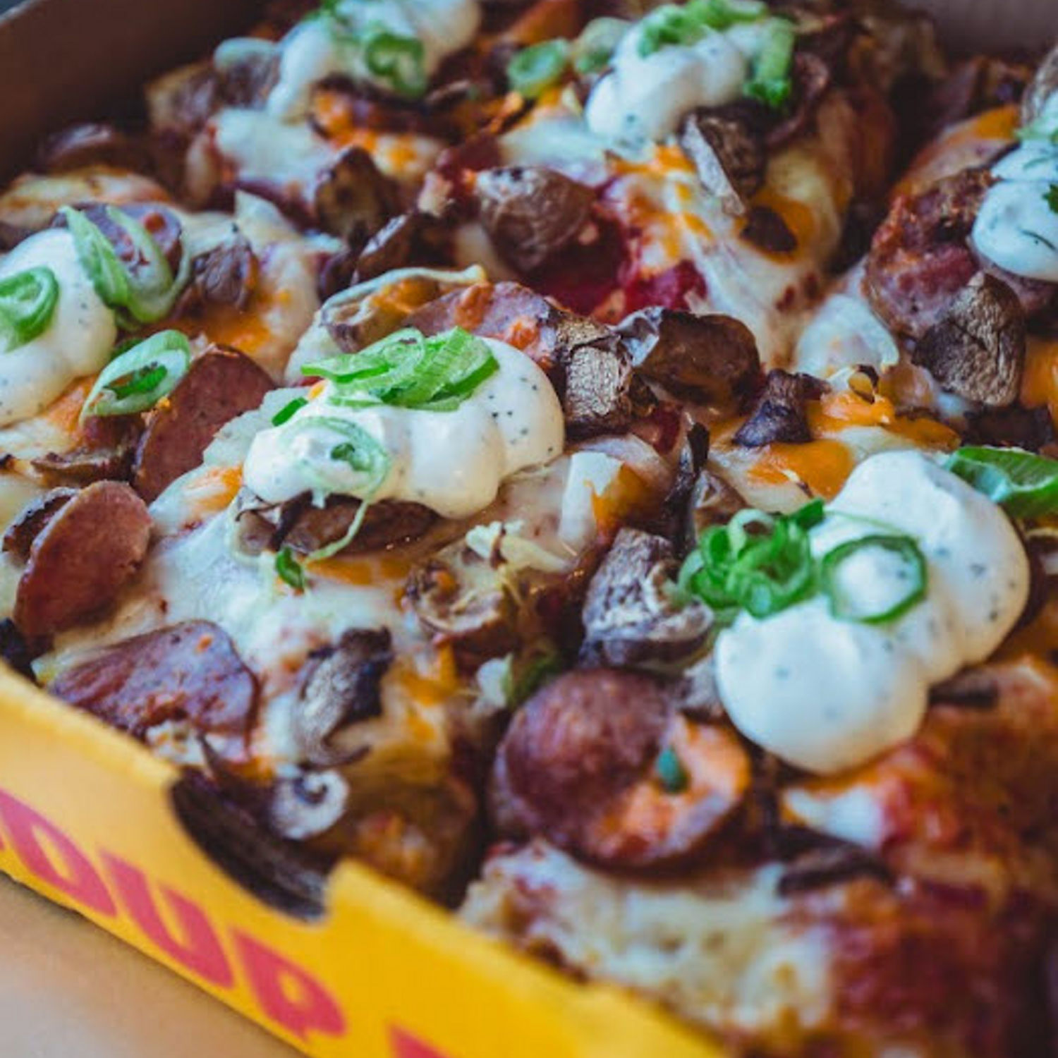 High Dough's Detroit-style pizza