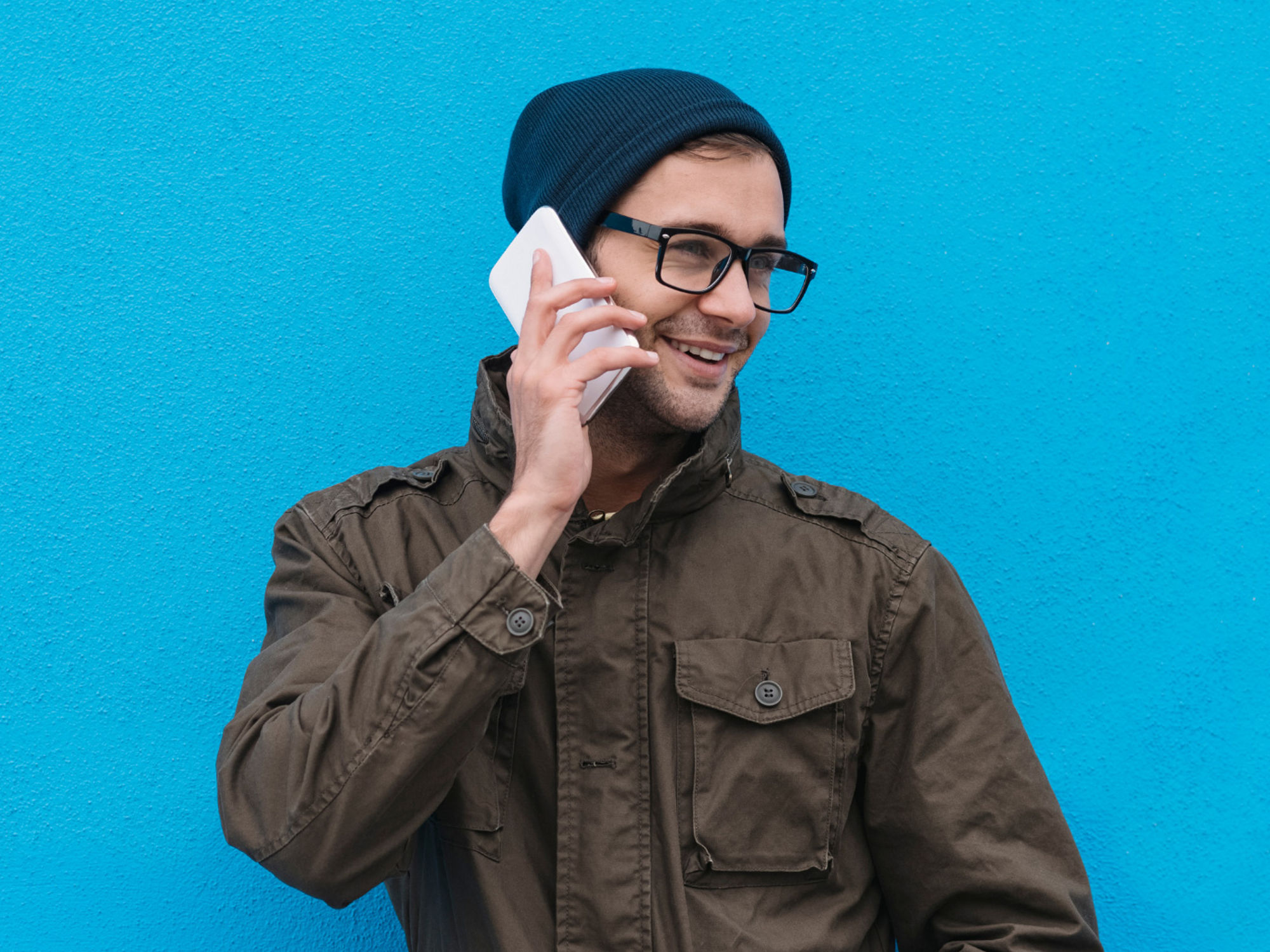 Encor Images  - Man on phone - You're local, we're local 
