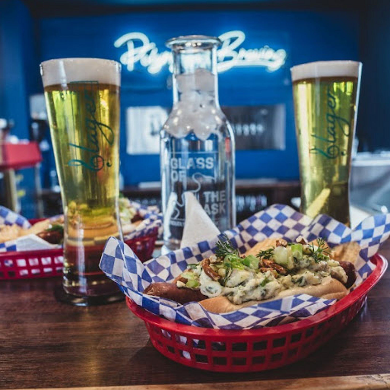 Polyrhythm Brewing's German-style hot dog