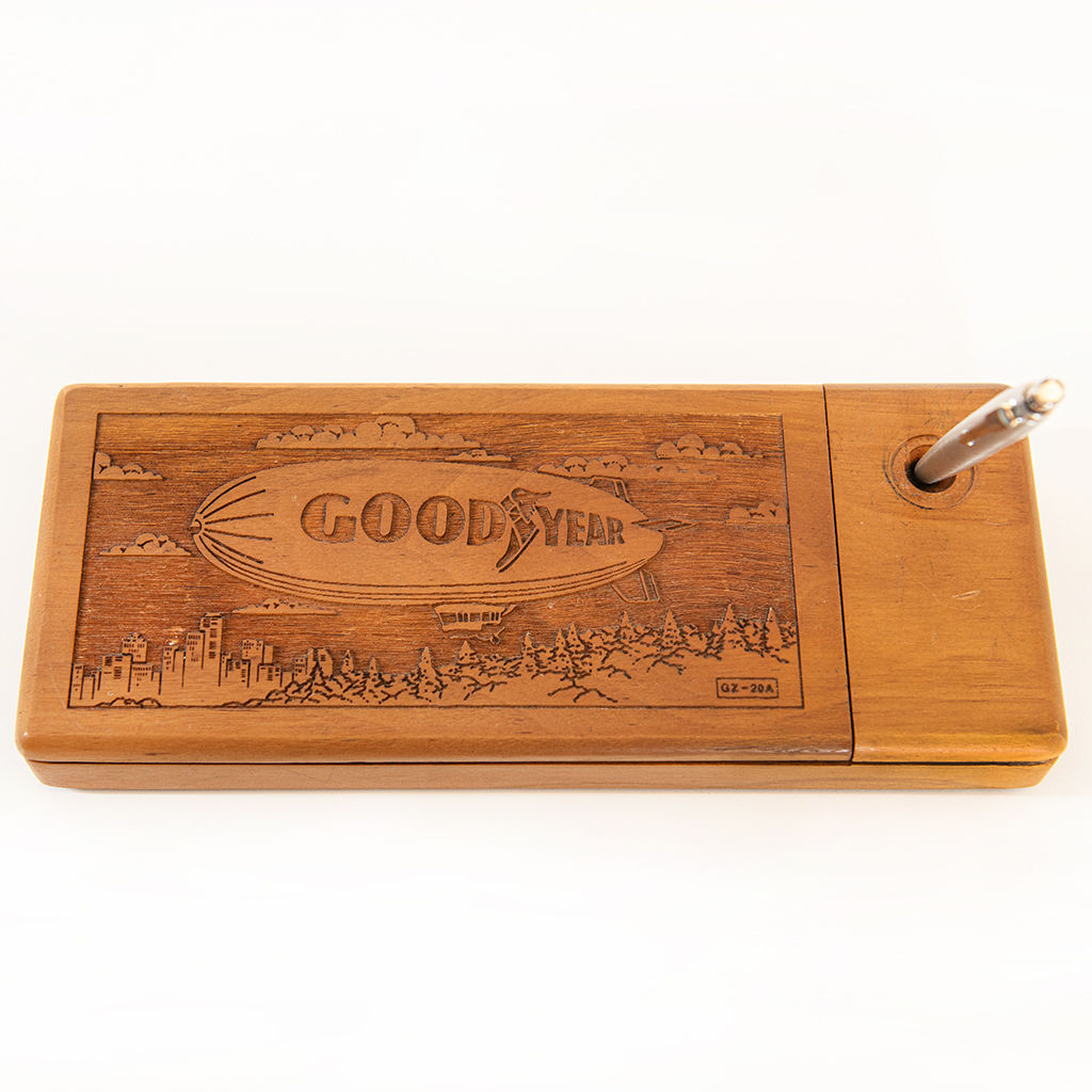 Goodyear Blimp Wood Pen Holder, , large