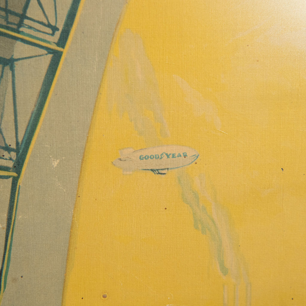 Framed Artwork: Blimp December 1932 Calendar,