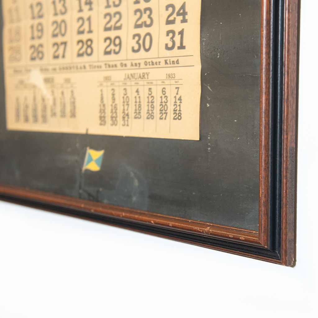 Framed Artwork: Blimp December 1932 Calendar,