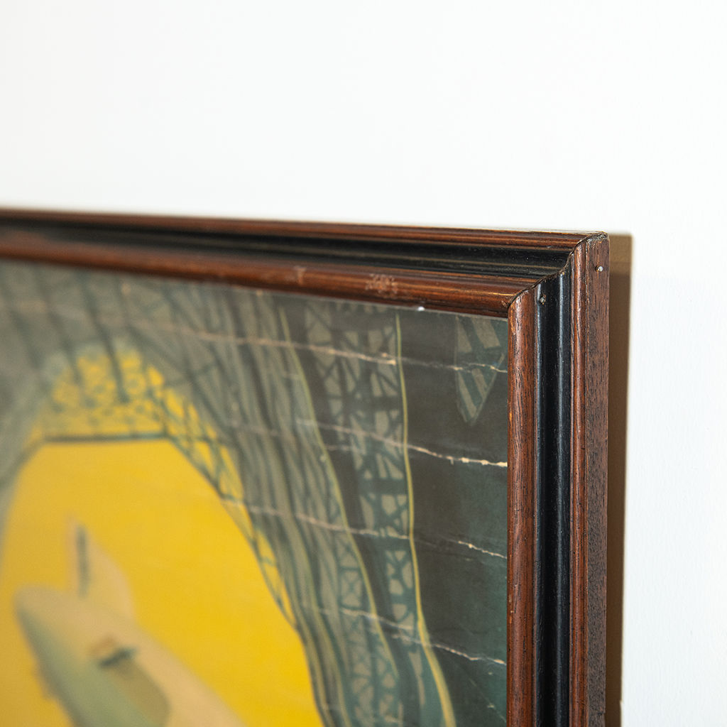 Framed Artwork: Blimp December 1932 Calendar,