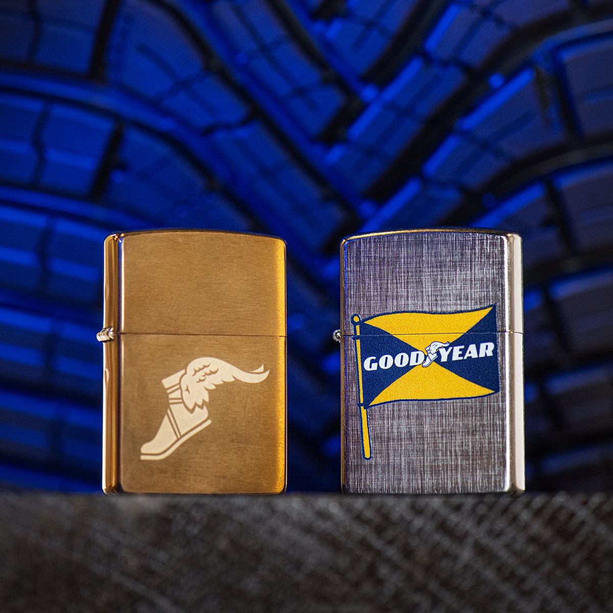 Goodyear X Zippo Wingfoot Lighter Gold,