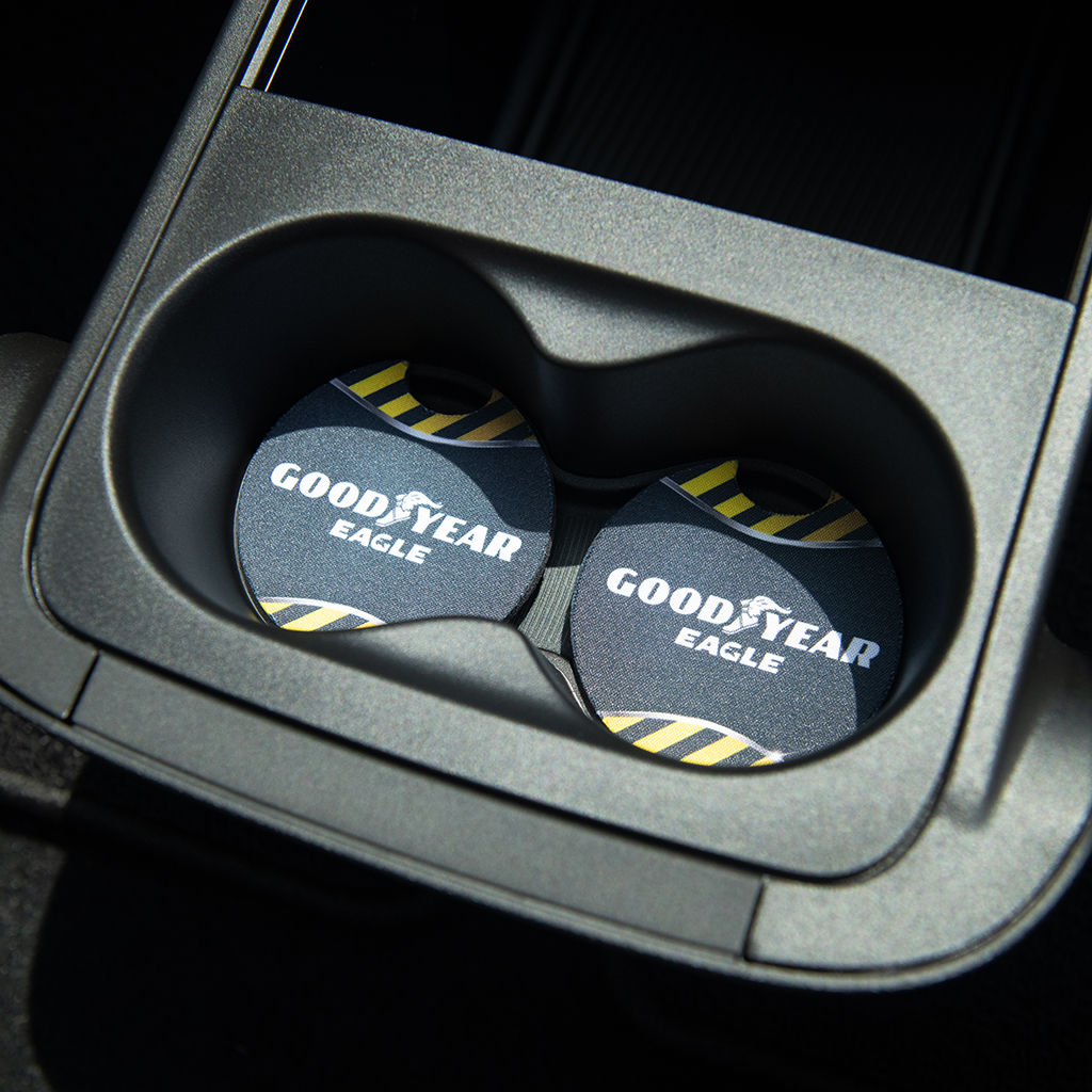 Goodyear Eagle Rubber Car Coasters,