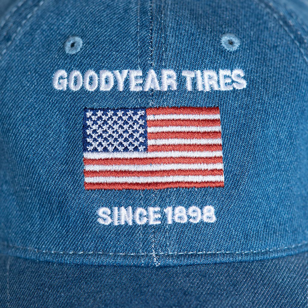 Goodyear Americana Denim Buckle Hat,