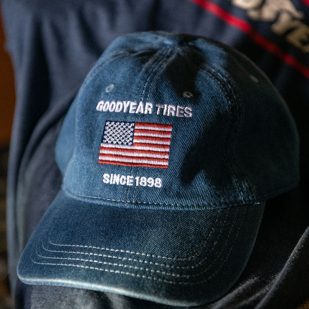 Goodyear Americana Denim Buckle Hat,