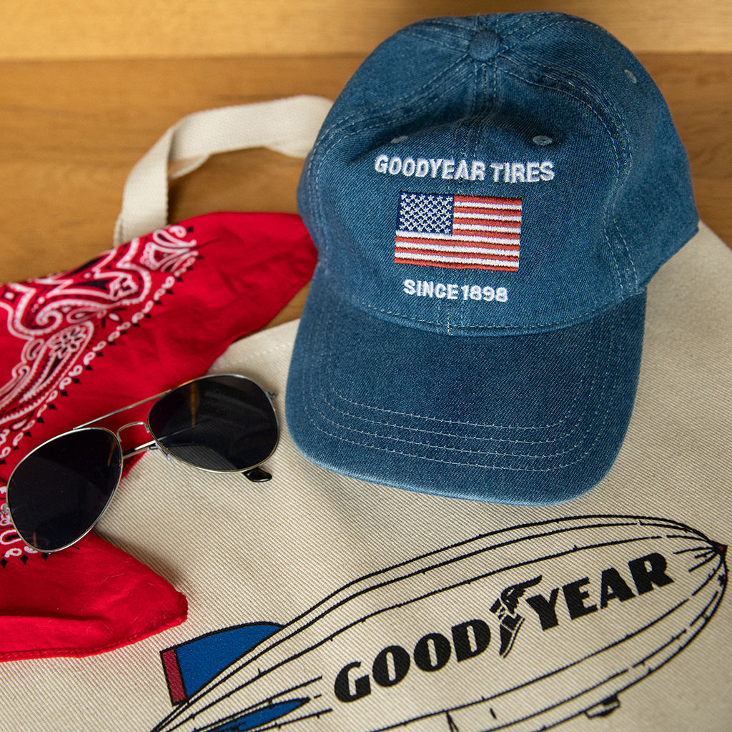Goodyear Americana Denim Buckle Hat,
