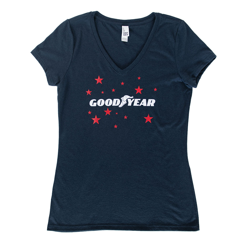 Goodyear Americana Women's V-Neck T-Shirt, , large