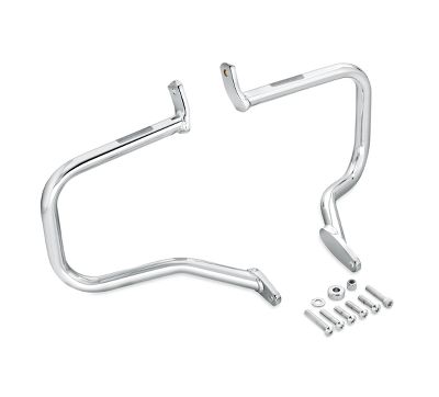 Softail Deluxe Chrome Rear Saddlebag Guards | Saddlebag Rails ...