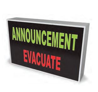 SP-2/MNS Announcement Evacuate Sign
