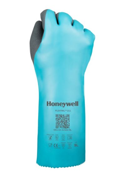 Honeywell Flextril Nitrile Chemical Gloves - fist-