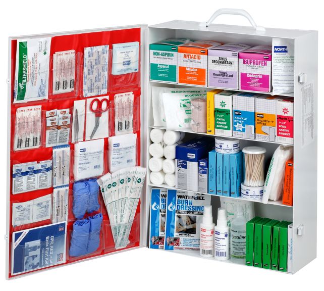 FAK4SHLF-CLSB 4 Shelf First Aid Kit Open