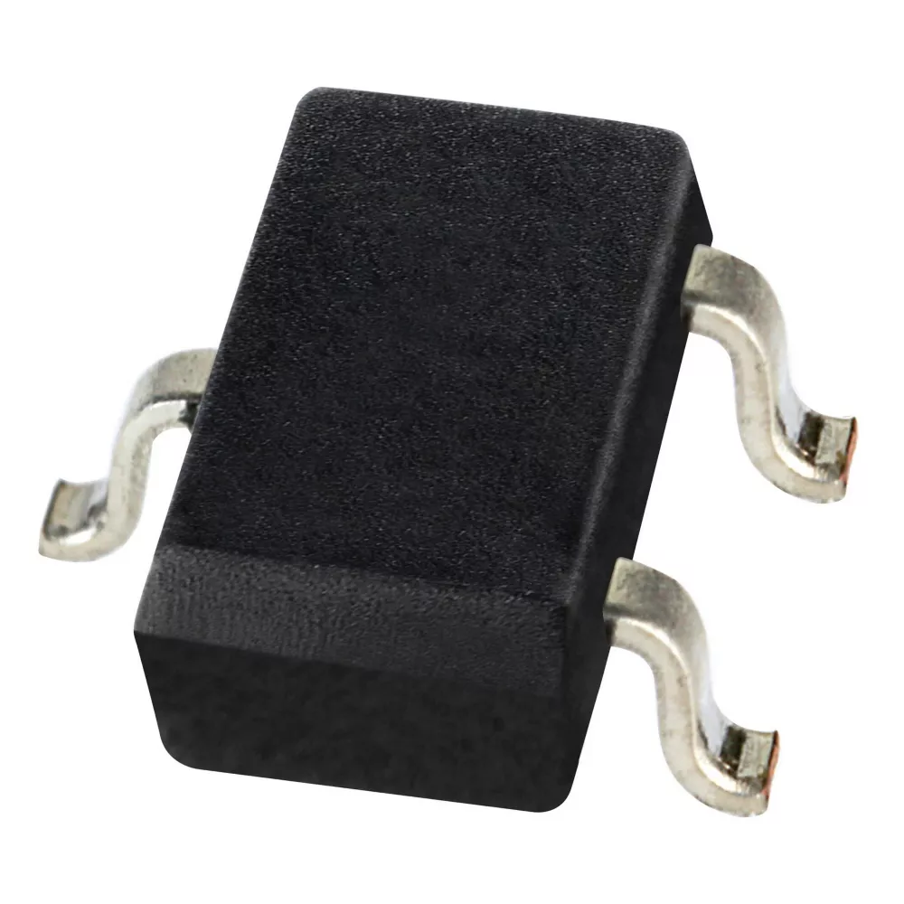 Honeywell SOT-23 magnetic sensor IC package shown on an application board