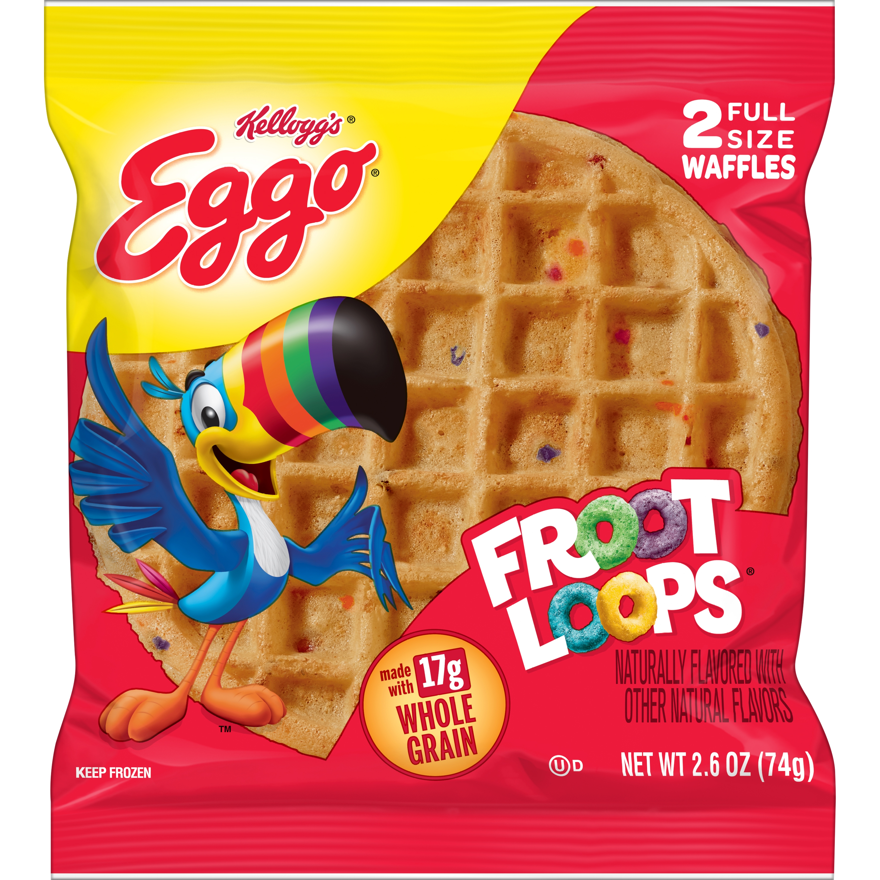 Kellogg's® Eggo® Froot Loops® Waffles Made With 17g Whole Grain
